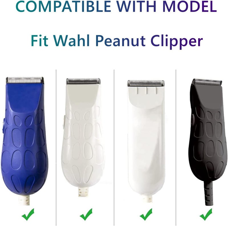 AIJALY 2 Pack Professional Peanut Clipper/Trimmer Snap On Replacement Blades #2068-300 - Compatible with Wahl Peanut Hair Clipper/Trimmer, Black - Image 5